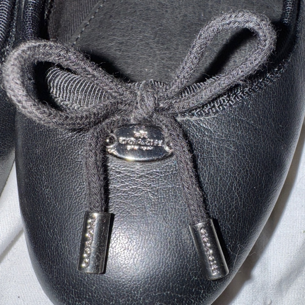 Coach leather Lara black flat - Picture 4 of 8